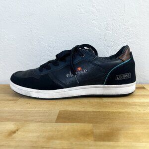 Ellesse Sneaker Leather Suede Tennis Casual Shoes Navy Blue Low Men Size 8.5